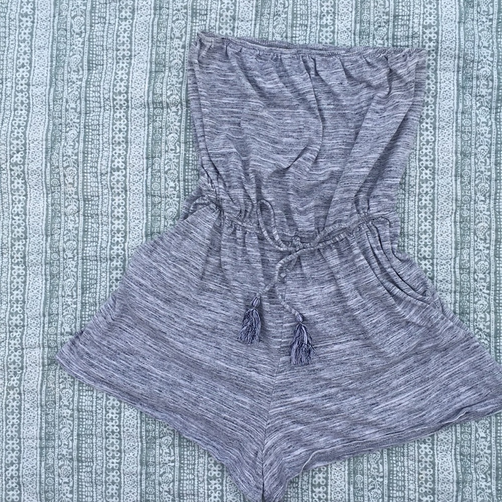 Strapless romper